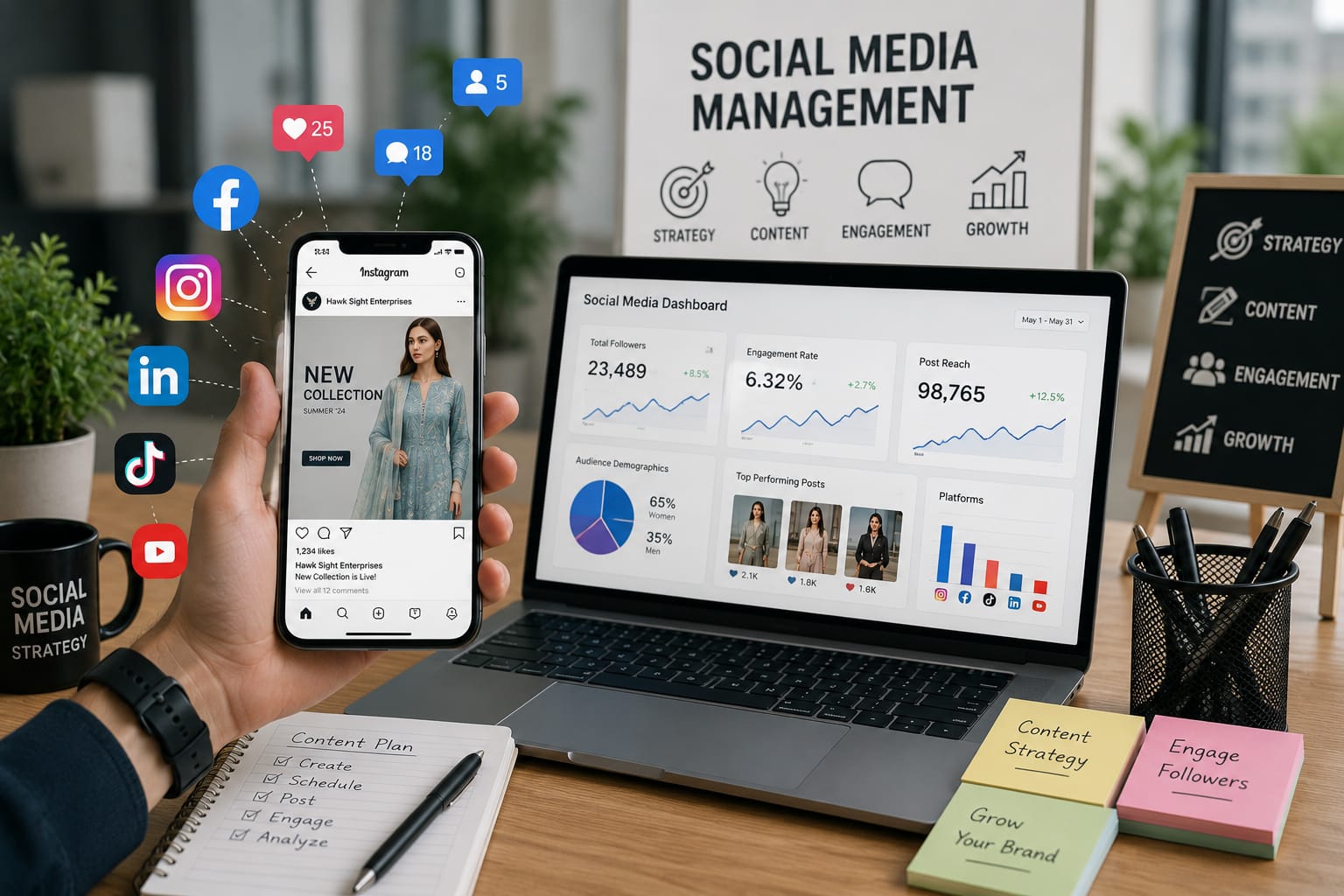 Social Media Management — Hawk Sight Enterprises
